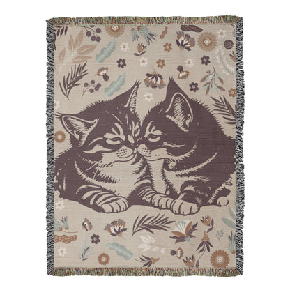 Cat Lover Blanket – Heirloom Woven Cat Themed Throw Blanket